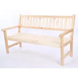 PROREGAL Gartenbank Grana HxBxT 90x154x70cm Ohne Abdeckung Natur