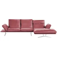 KOINOR Ecksofa Echtleder Francis ¦ rot ¦ Maße (cm): B: 314 H: 93 T: 159