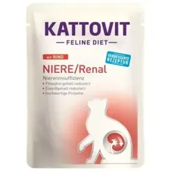 Katzen - Nassfutter KATTOVIT Feline Diet Niere/Renal Rind, 85 g