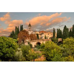 Fototapete PAPERMOON "Altes Schloss", bunt, B:4,50m L:2,80m, Vlies, Tapeten