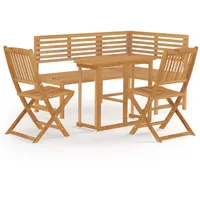 vidaXL 4-tlg Bistro-Set Massivholz Akazie