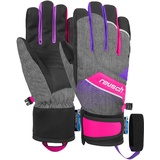 Reusch Kinder Ferdi R-TEX XT Junior Handschuh, Black Melange/pink glo, 4.5