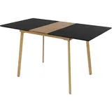 ML-Design Esstisch Ausziehbar Schwarz aus Holz 110-140x75x76,5 cm 4-6 Personen