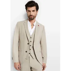 Anzugsakko CINQUE "CIMONOPOLI", Herren, Gr. 48, braun (hellbraun), Obermaterial: 53% Polyester, 43% Schurwolle, 4% Elasthan, casual, schmal, Langarm, Sakkos