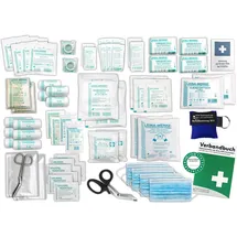 HM Arbeitsmedizin Komplett-Set Erste-Hilfe nach aktueller DIN/EN 13 169 PLUS 1 für Betriebe inkl. Notfallbeatmungshilfe & Verbandbuch