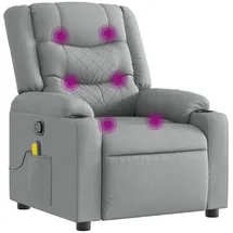 vidaXL Massagesessel Hellgrau Stoff