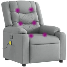 vidaXL Massagesessel Hellgrau Stoff