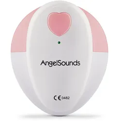AngelSounds - JPD-100S Solo - Ultraschall Fetal-Doppler - Cremeweiß-Pink 1 St