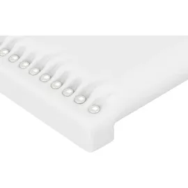 vidaXL LED Kopfteil Weiß 200x5x78/88 cm Kunstleder