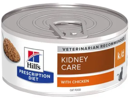 Hill's Prescription Diet K/D Kidney Care Katzenfutter Mit Huhn Dosen 24x156g