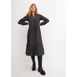 bonprix Midikleid Leomuster Grau 46