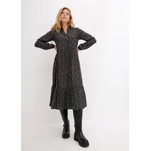 bonprix Midikleid Leomuster Grau 46