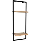 holz4home® holz4home Wandregal High in Schwarz Gerahmt von holz4home Hellgrau ohne Baumkante