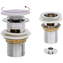 vidaXL Ablaufgarnitur Chrom 6,4x6,4x9,1 cm