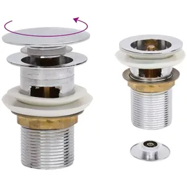 vidaXL Ablaufgarnitur Chrom 6,4x6,4x9,1 cm