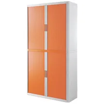 Paperflow easyOffice Rollladenschrank 110 x 41,5 x 204 cm orange / weiß