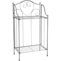 Ambiente Haus Pflanzentreppe Regal 65 x 30 cm Grau