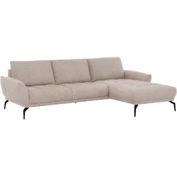 Ecksofa EXXPO - SOFA FASHION "NICEA erstklassiger Sitzkomfort", grau (taupe), B:264cm H:87cm T:171cm, Sofas, In hochwertiger Verarbeitung und ergonomische Sitzposition