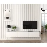 moebel17 Damla TV-Lowboard 180x29,5x29,5 cm Weiß Melamin