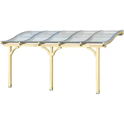 Terrassendach SKANHOLZ "Venezia", weiß, B:541cm T:389cm, Leimholz, Terrassenüberdachungen, Leimholz