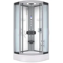 AcquaVapore Komplettdusche Duschkabine Fertigdusche Dusche D58-60T1-EC 100x100 cm mit 2K Scheiben Versiegelung