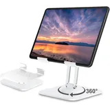 flintronic Tablet Ständer, Aluminium Verstellbarer Tablet Halterung, Faltbarer Tablet Halter, Stabil Universal iPad Ständer für iPad Pro/Air/Mini Galaxy Tab iPhone Pro/Max/Plus von 4-13 Zoll