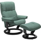 Stressless Relaxsessel STRESSLESS Mayfair Sessel Gr. Leder PALOMA, Classic Base Schwarz, Relaxfunktion-Drehfunktion-PlusTMSystem-Gleitsystem, B/H/T: 88 cm x 102 cm x 77 cm, grün (aqua green paloma) Lesesessel und Relaxsessel