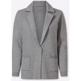 Sieh an! Strickblazer in Steingrau 40