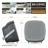 Brandson Heizlüfter 1500W, Keramik-Heizlüfter, energiesparend, leise, Überhitzungsschutz, Automatische Abschaltung, Umkippschutz, 2 Heizstufen,