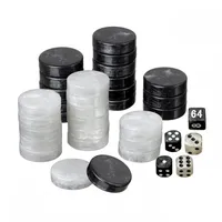 Philos Backgammon Spielsteine medium 28 x 8 mm schwarz/weiß