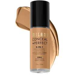 Milani Conceal + Perfect 2in1 Foundation Warm Sand/ 08a 30 ml Hellbraun 