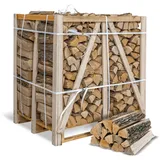 1 RM Eichenholz Kaminholz 25cm | Palette Ofenholz trocken | Hartholz Brennholz