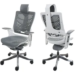 Bürostuhl MERRYFAIR Adelaide 2b, Schreibtischstuhl Drehstuhl, Hartschale, ergonomisch ~ grau