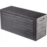Kadax Gartenkiste, Aufbewahrungsbox aus Kunststoff, 280l, Dunkelbraun