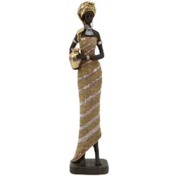 Signes Grimalt  Statuetten und Figuren Abbildung Afrikanerin  in Gold, Einheitsgrösse