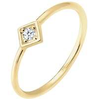 Elli DIAMONDS Verlobungsring Geo Diamant (0.03 ct.) 375 Gelbgold Ringe Damen