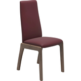 Polsterstuhl STRESSLESS "Laurel", rot (bordeaux batick, walnuss), B:57cm H:92cm T:59cm, Leder BATICK: BATICK ist ein leicht korrigiertes, durchgefärbtes und genarbtes Möbelleder, bei dem die meisten Unebenheiten und Spuren in der Regel entfernt wurden., Stühle, Polsterstuhl, Low Back, Größe L, mit abgerundeten Beinen in Walnuss
