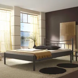 Futonbett mit 4-Fuß Gestell Anthrazit