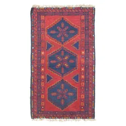 Morgenland Belutsch Teppich - 131 x 78 cm - rot - rechteckig