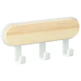 Robuster, Selbstklebender Wandhaken, Abs-holz, Schlüsselhalter, Hutablage, Wandorganizer, Küchen- Und Badezimmeraccessoires, 1 Stück (weiß)