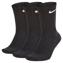 Nike Everyday Cushioned Crew-Trainingssocken (3 Paar) schwarz/weiß - L