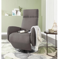 TV-Sessel SIT&MORE „Kobra“ Sessel Gr. Luxus-Microfaser Vintageoptik, B/H/T: 71 cm x 110 cm x 82 cm, grau Fernsehsessel und TV-Sessel