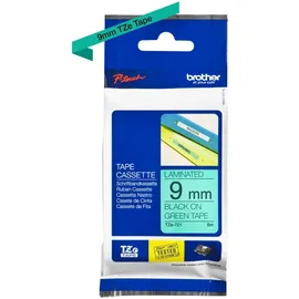 Brother TZe-721 laminiert schwarz auf grün 0,9cm x 8m