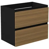 duschspa Waschtisch Unterschrank Waschbeckenunterschrank Waschtischunterschrank Badschrank, 50-120cm Hängeschrank, Matt / Hochglanz schwarz 60 cm x 52 cm x 38.5 cm