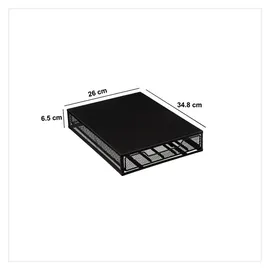 5five simply smart Kapselständer X60 mit Schublade 26 x 6,5 x 34,8 cm Schwarz