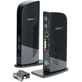 Epson StarTech.com Dual Monitor USB 3.0 Laptop Docking Station mit HDMI & DVI/VGA, 6x USB-A Hub, GbE, Audio, Universal Type-A Dock - Windows/macOS/ChromeOS (USB3SDOCKHD)