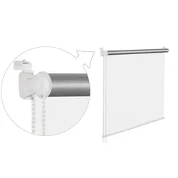 Thermorollo Verdunklungsrollo 70x150 cm weiss Fensterrollo mit Thermobeschichtung 100% Abdunklung in