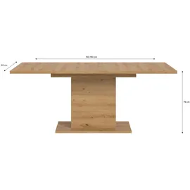 xonox.home Motion 150-190 x 76 x 90 cm Eiche Artisan braun