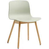 HAY - About A Chair AAC 12, Eiche lackiert / pastel green 2.0 (Kunststoffgleiter)