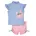 Bade-Set Krebs Blau/Pink 134/140